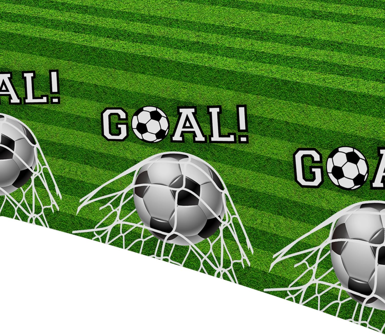 Soccer Themed Tablecloth Set for Birthday Party 3pcs 108x55in