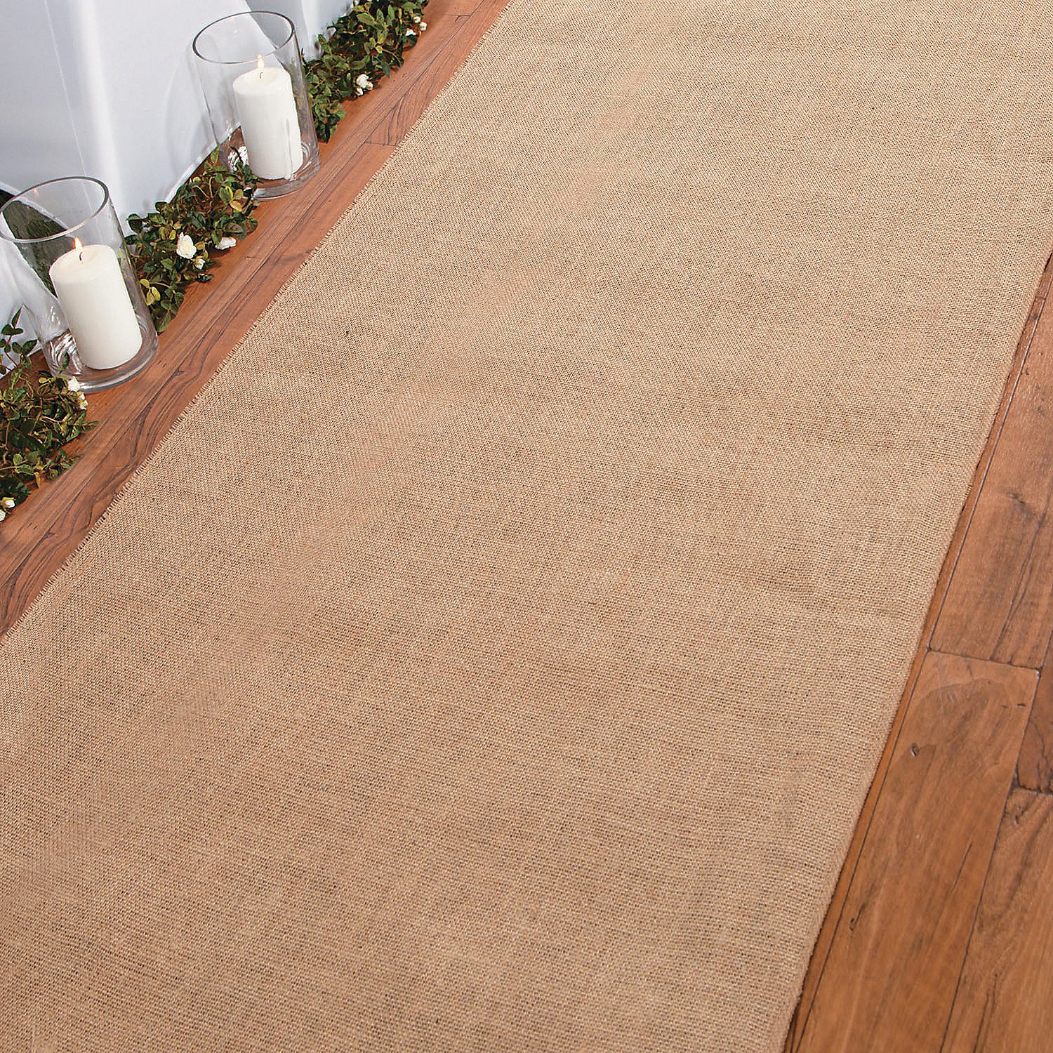 Fun Express Burlap Aisle Runner for Wedding Ceremony