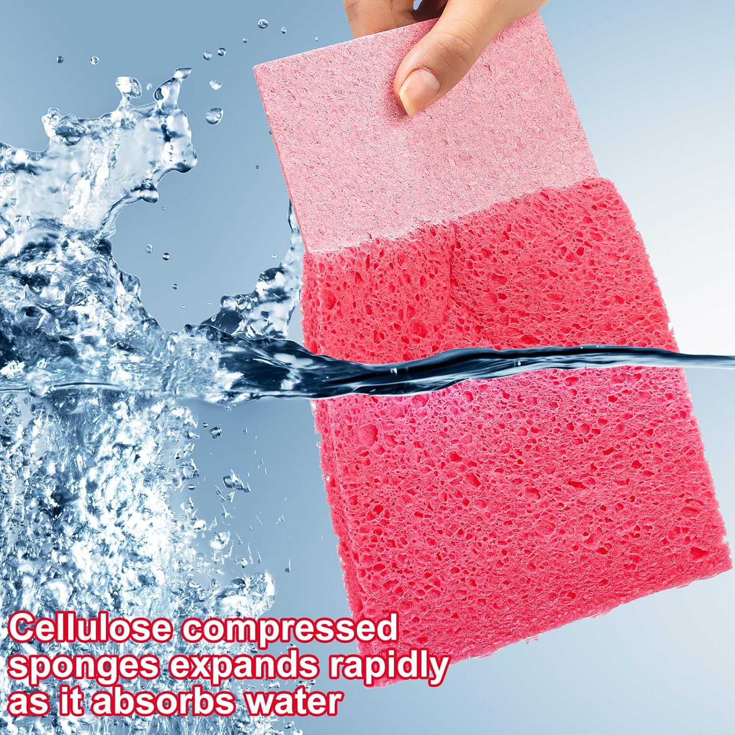 Honeydak 12 Pcs Cellulose Sponges for DIY Art Crafts Classroom Home Cleaning