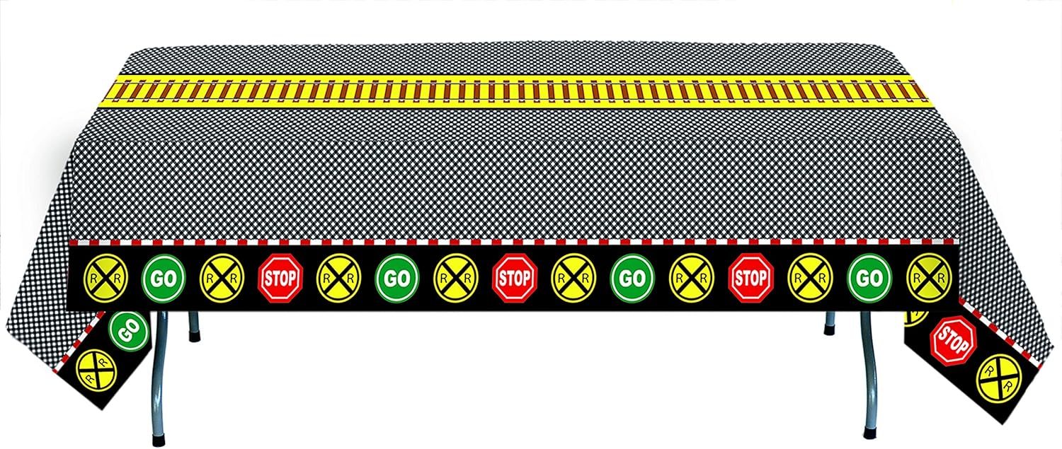 Railroad Party Disposable Paper Table Cover 108 x 54