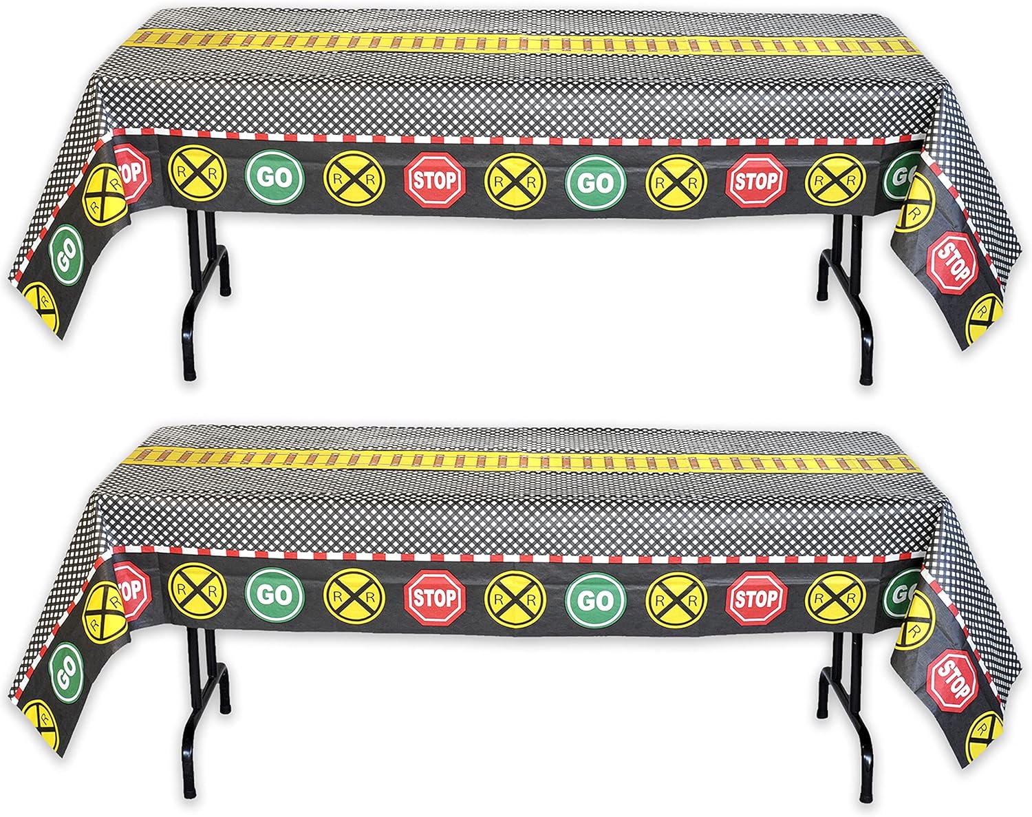 Havercamp Train Tablecloth for Kids Birthday Party