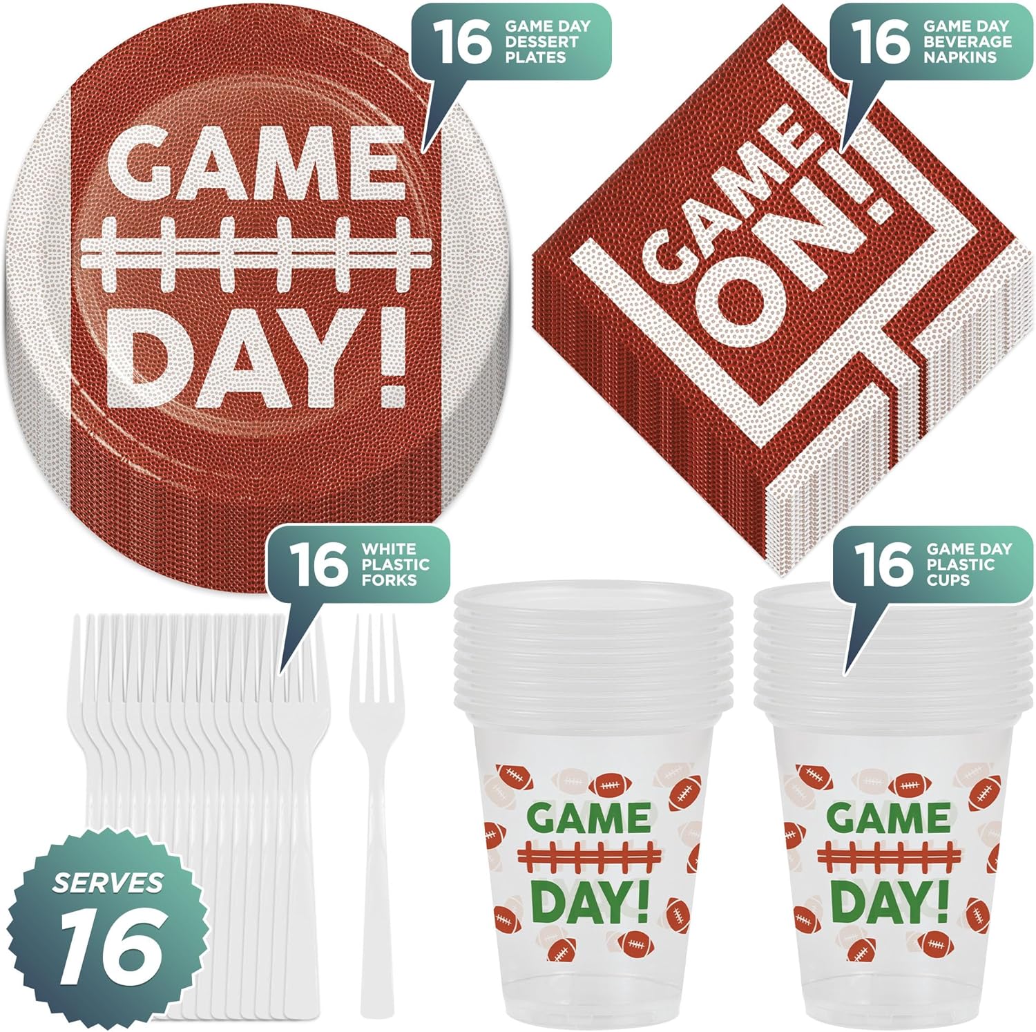 Football Fun Party Pack for 16 Guests