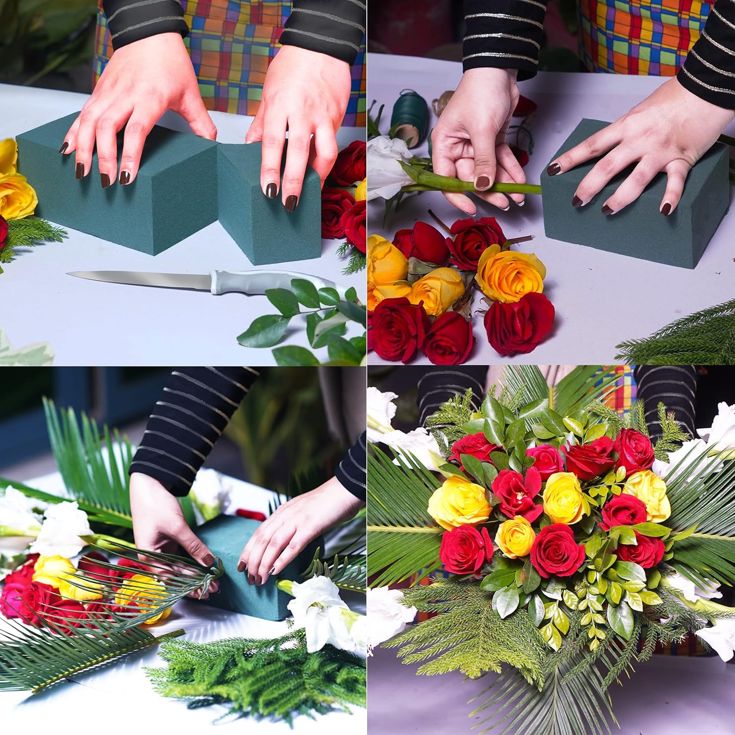 Pack of 6 Floral Foam Blocks for Fresh Artificial Flowers