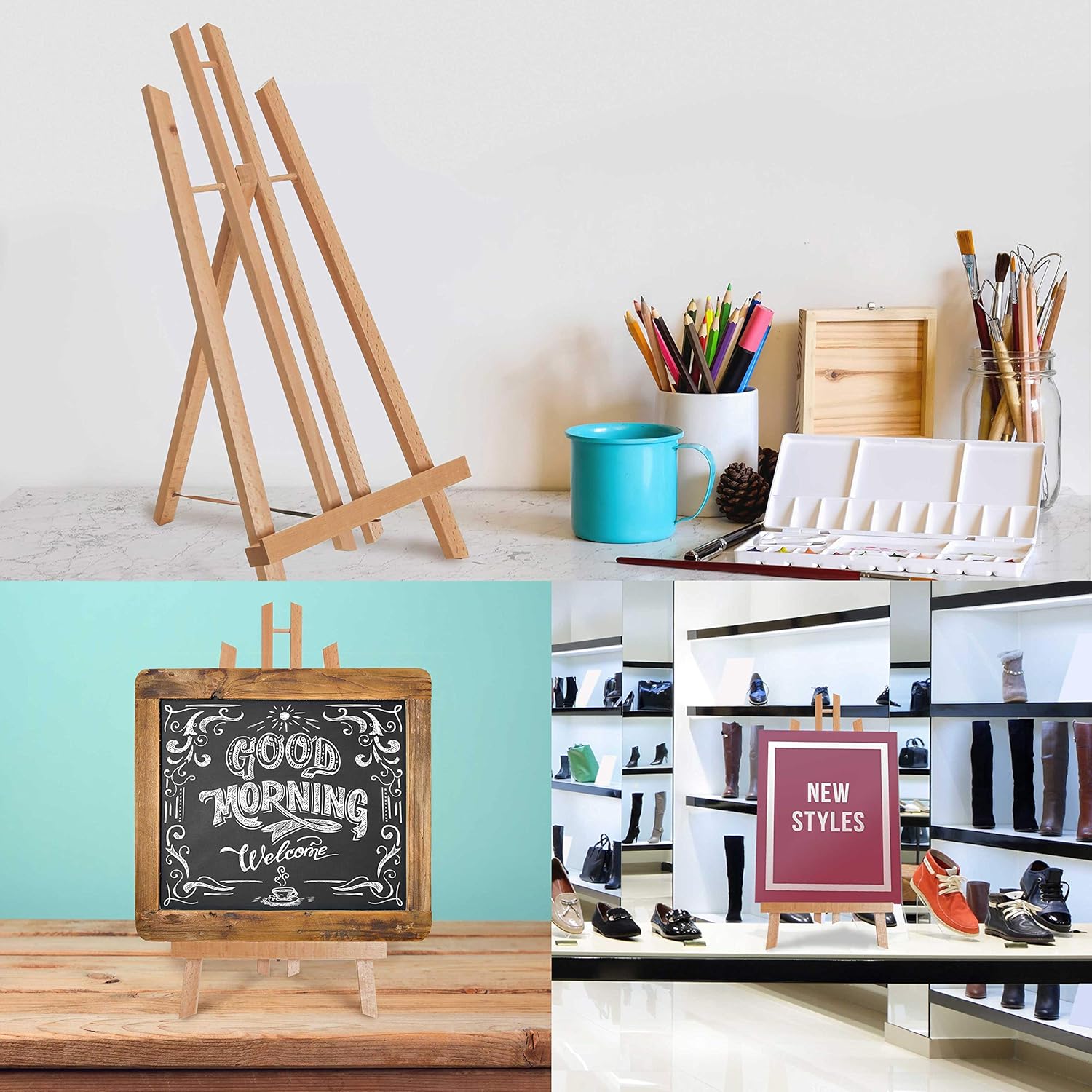 US Art Supply 18 Inch Large Tabletop A-Frame Easel 12 Pack