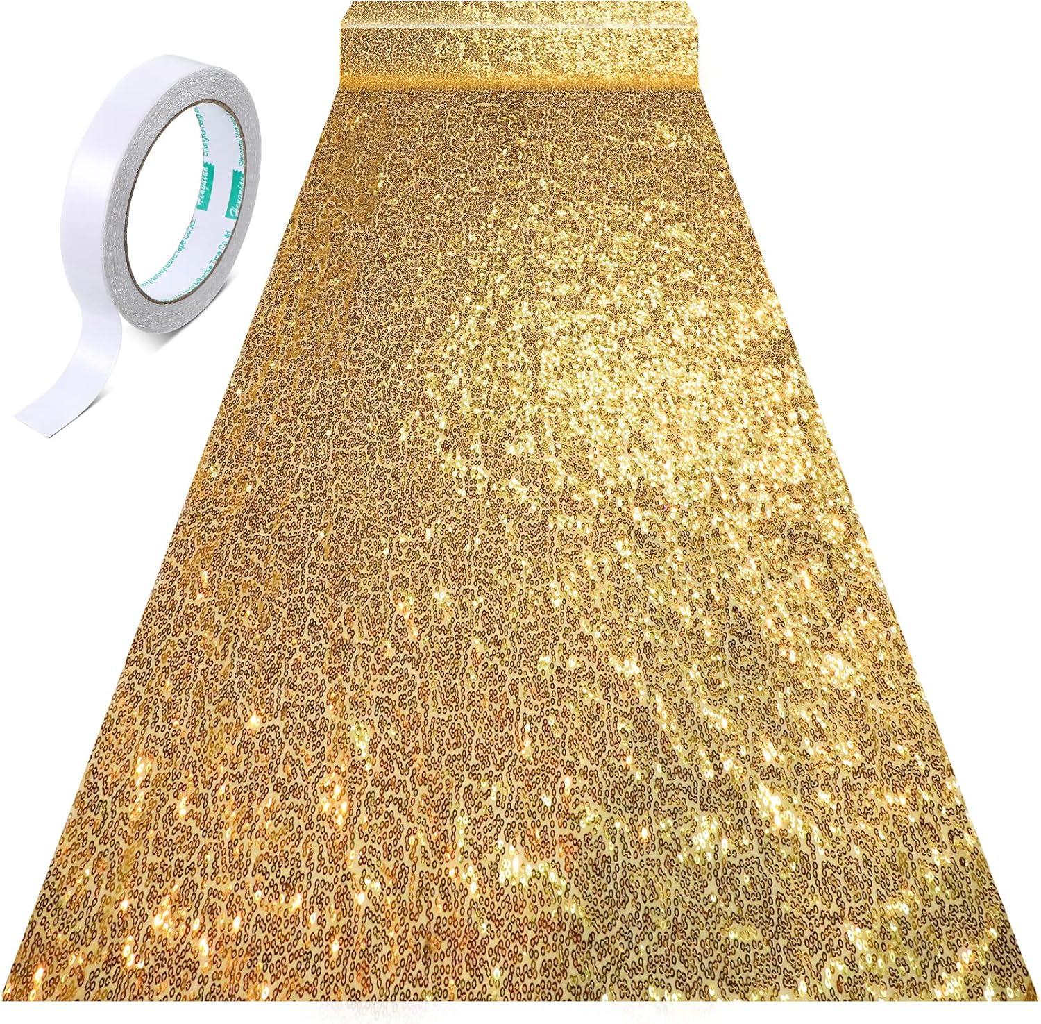 Irenare Gold Glitter Aisle Runner Wedding Carpet 2x15ft