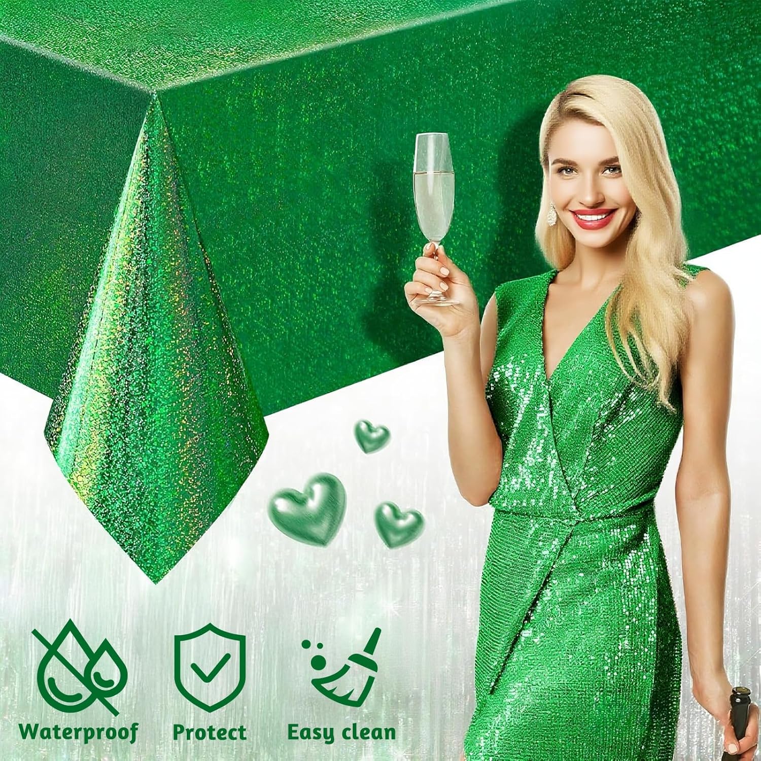Witch Themed Holographic Tablecloth 2 Pack