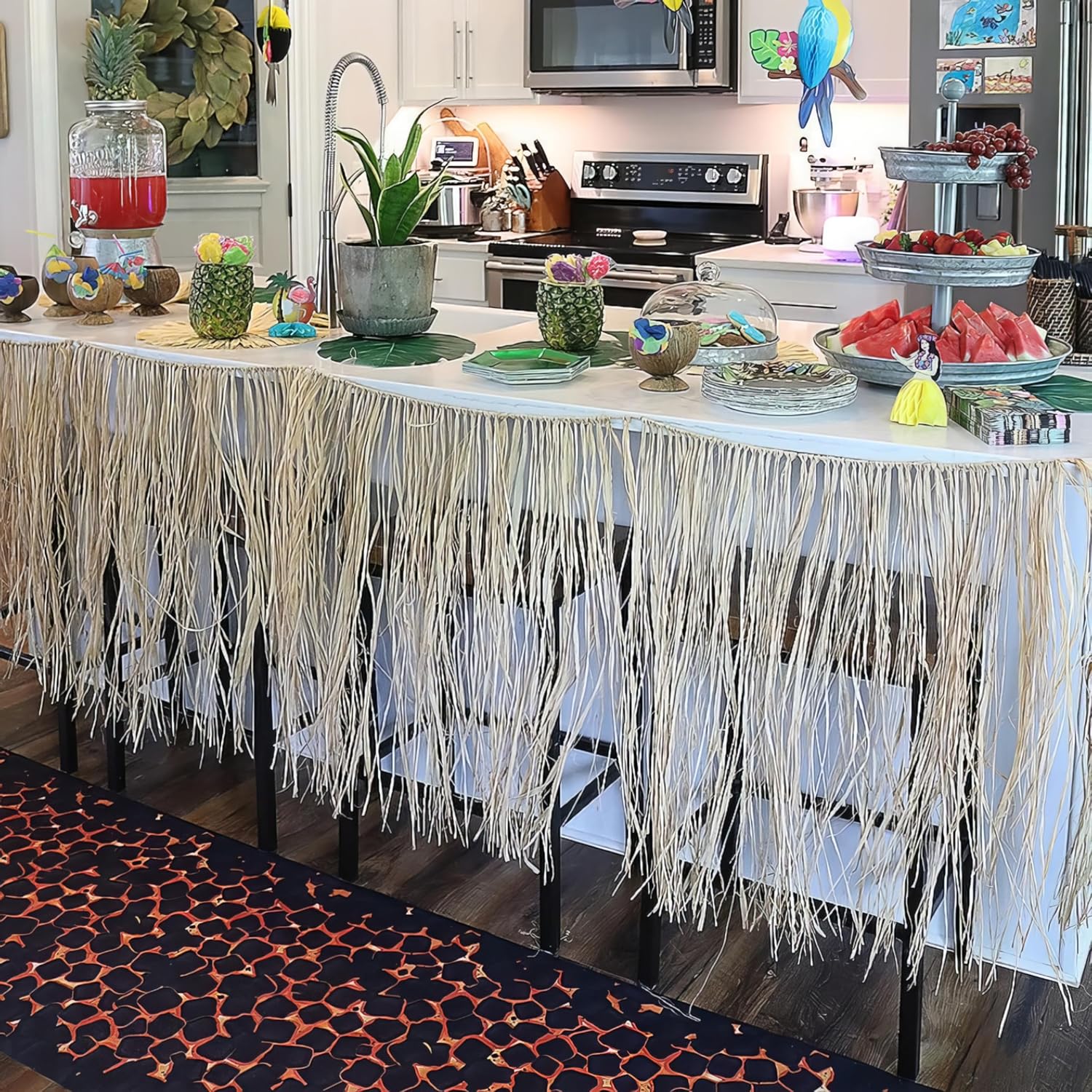 Hot Coals Aisle Runner - 10 Feet Long - Party Decor