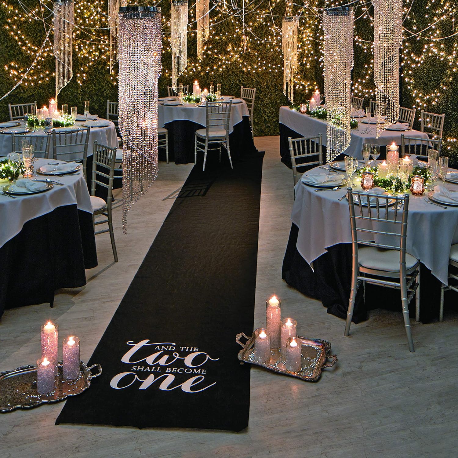 And The Two Shall Become One Black Aisle Runner